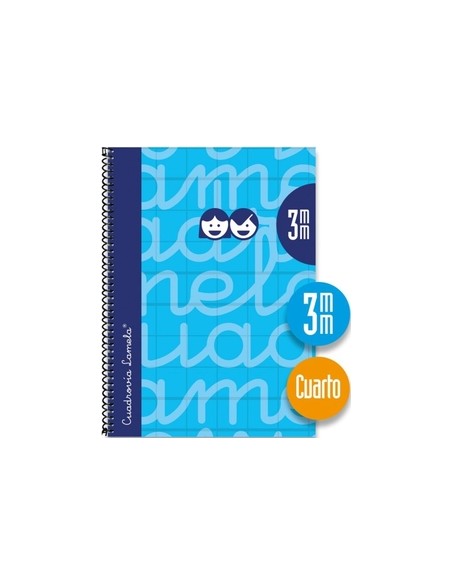 CUADERNO ESPIRAL 4º 80H 90G 3MM AZUL CUADROVIA EXTRADURA